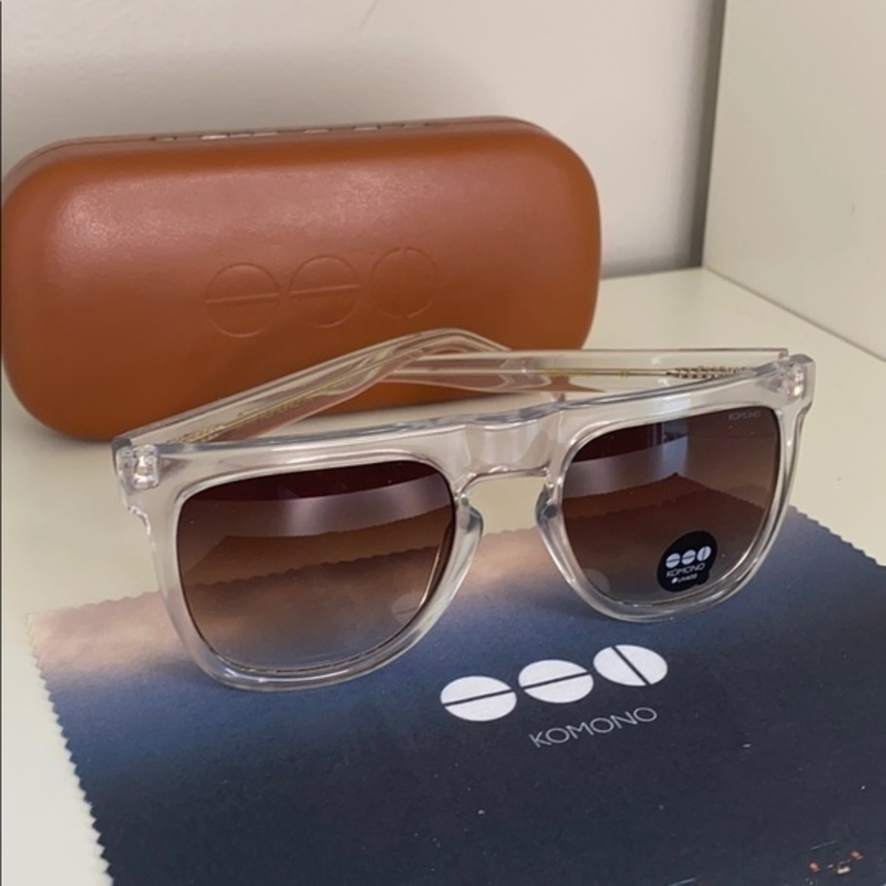 Komono Sunglasses NEW The Bennet Clear square - Picture 5 of 16